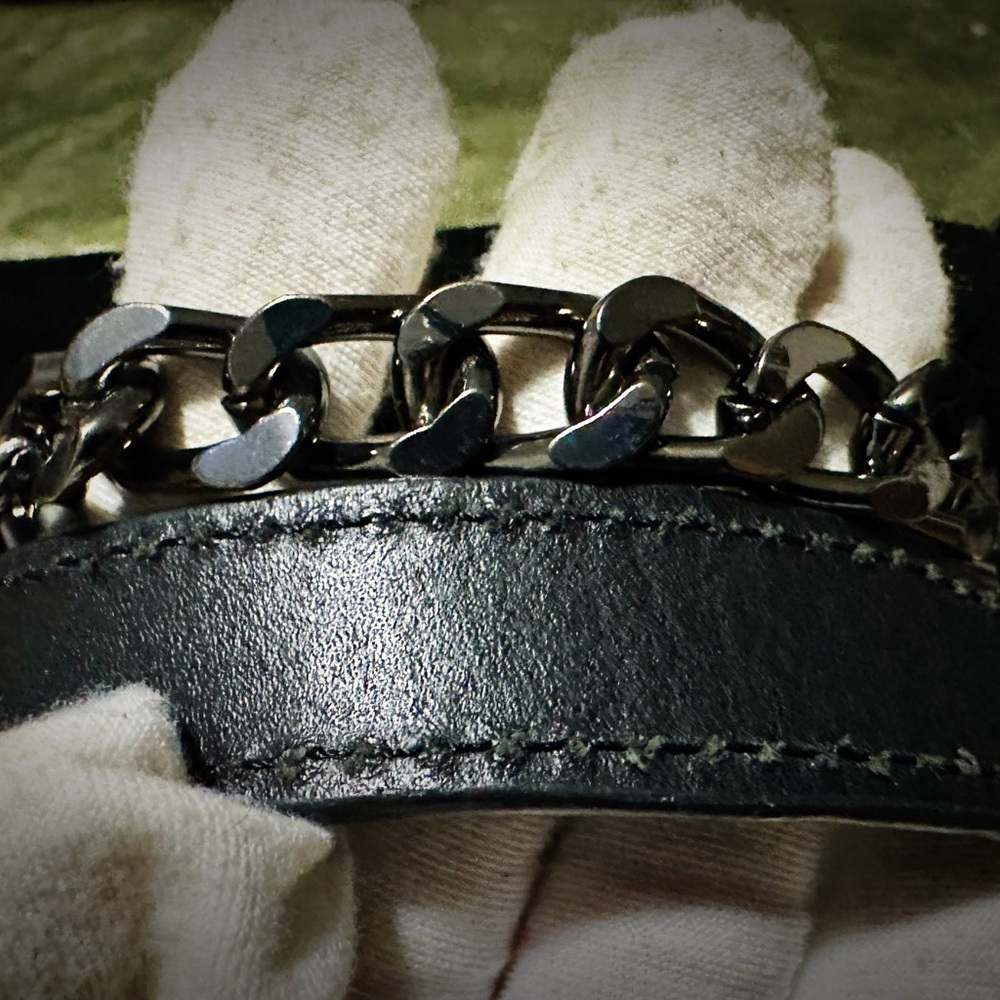 Vintage style Y2K Zara Black Crossbody Bag with Silver Chain - Picture 15 of 16